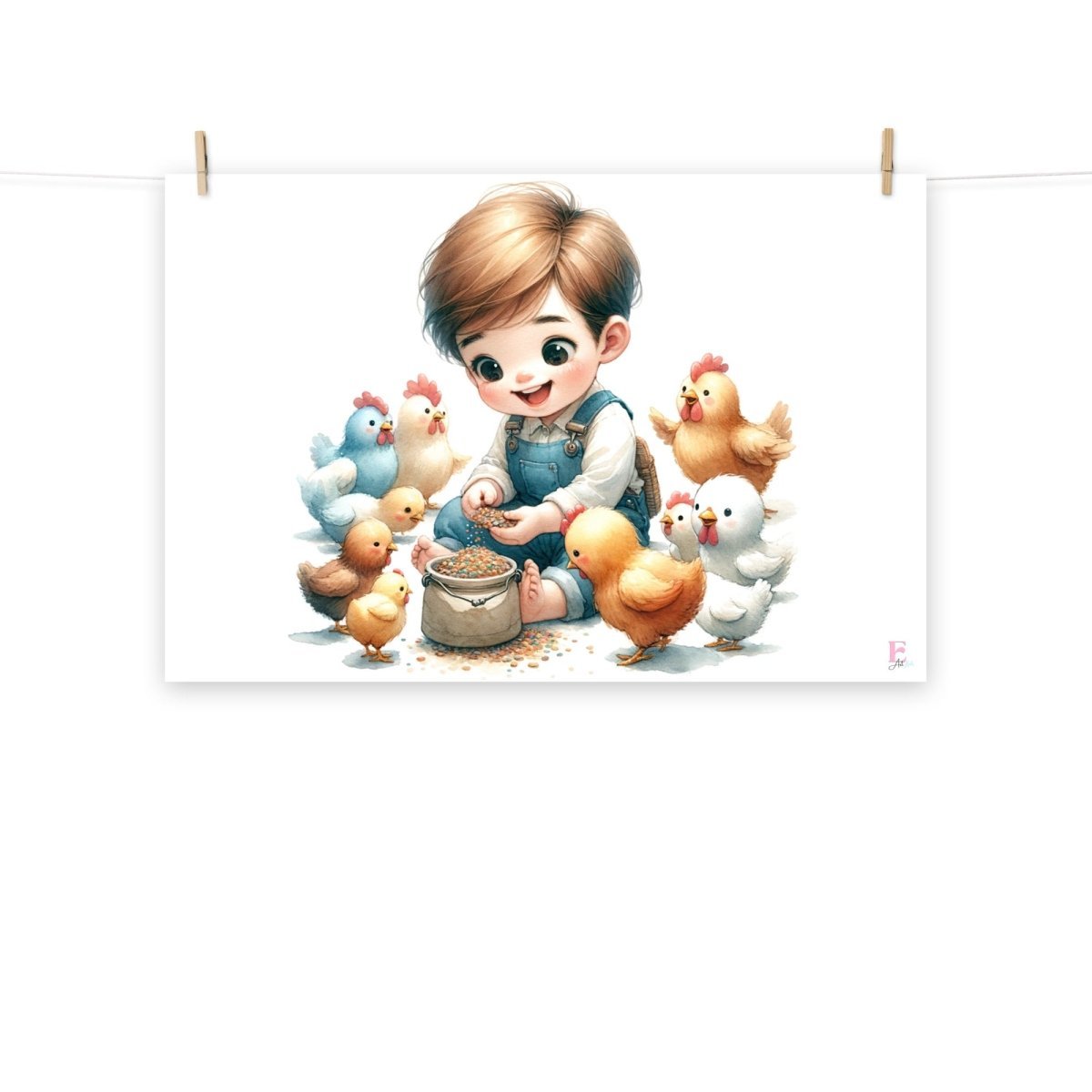 Lamina infantil Niño gallinitas - Nanetes