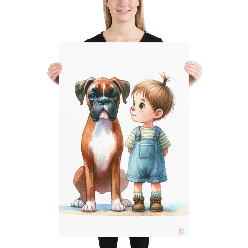 Lamina Infantil Niño y Boxer - Nanetes