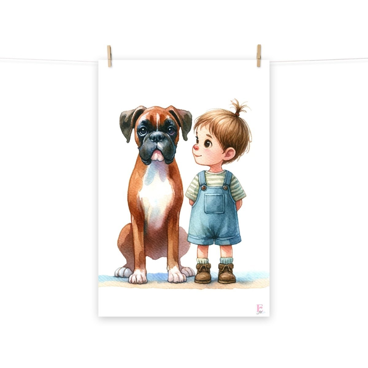 Lamina Infantil Niño y Boxer - Nanetes