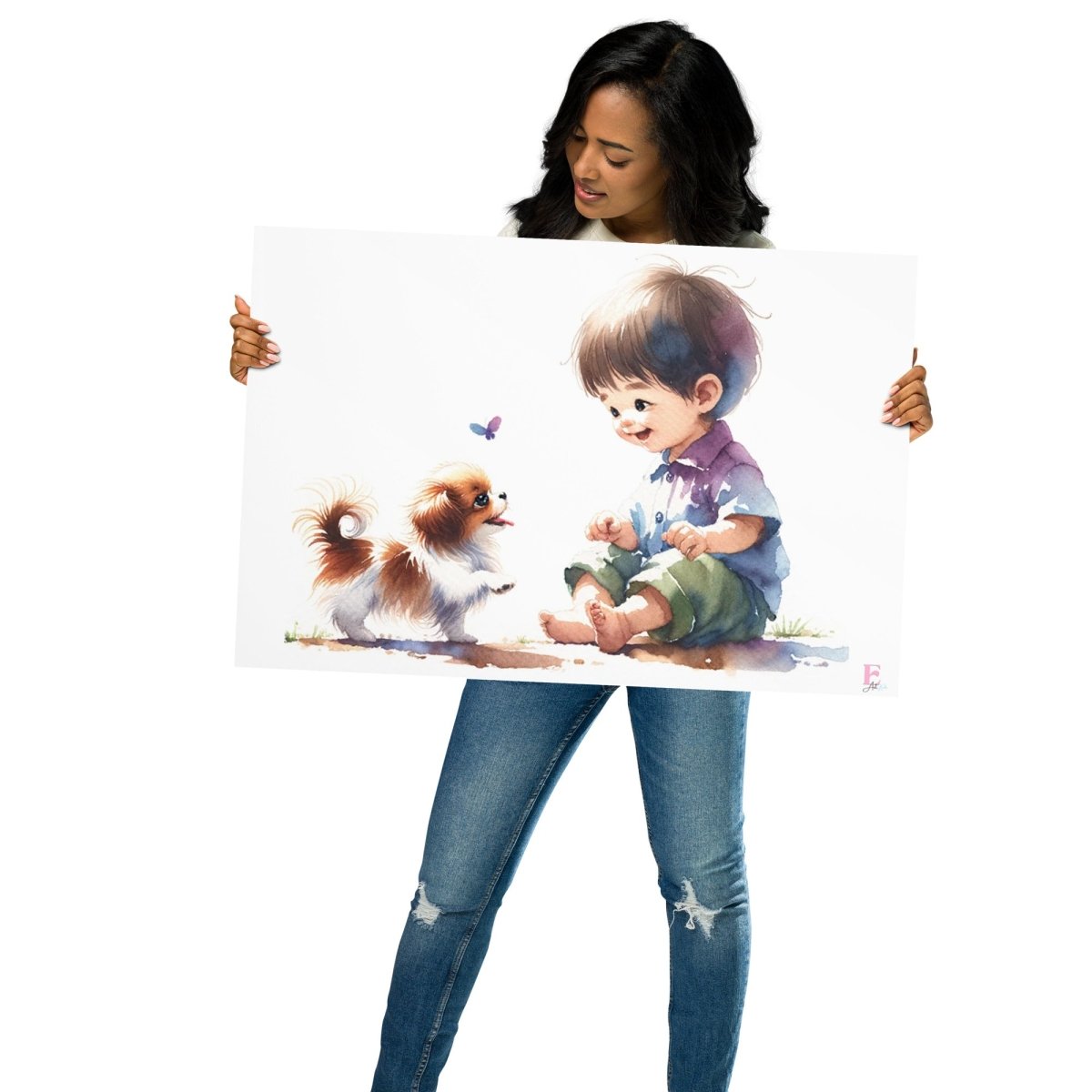 Lamina infantil Niño y perrito - Nanetes