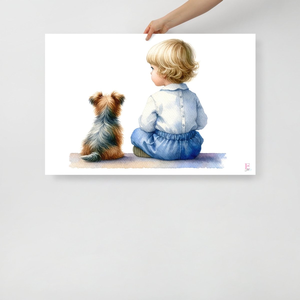 Lamina infantil Niño y Perro - Nanetes