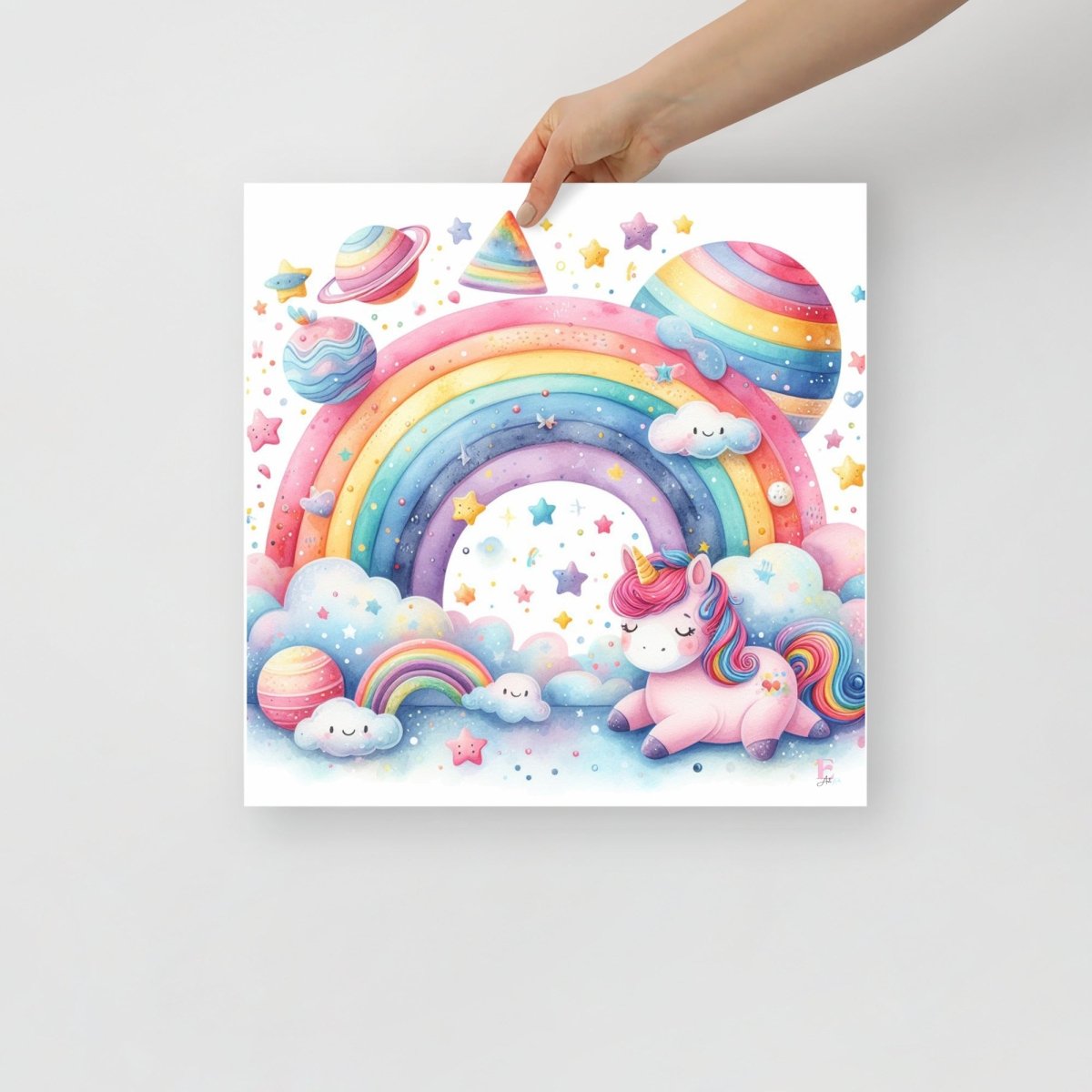Lamina infantil Unicornio Arcoiris - Nanetes