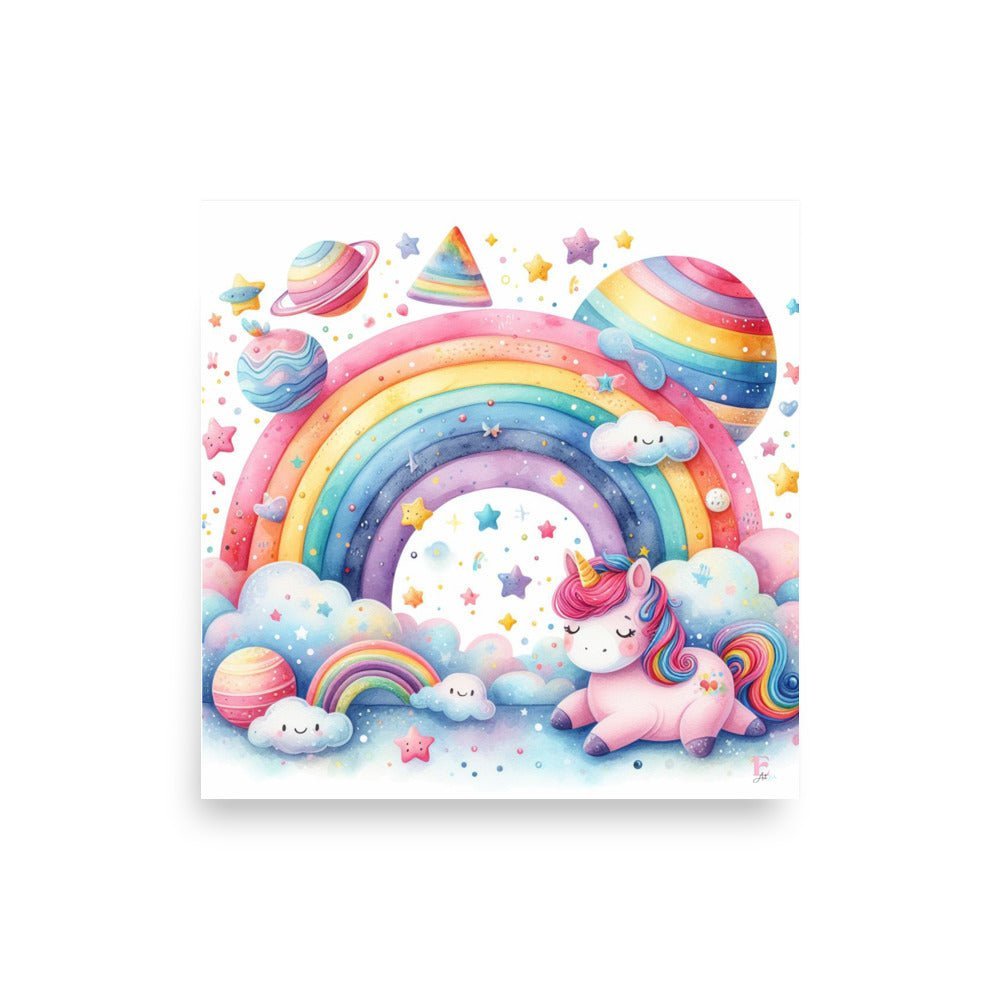Lamina infantil Unicornio Arcoiris - Nanetes