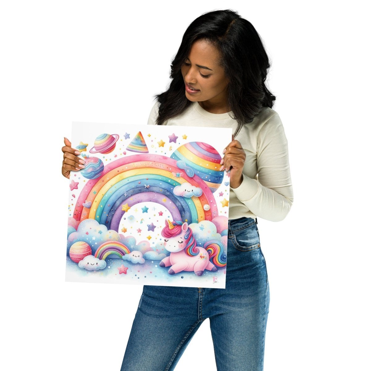 Lamina infantil Unicornio Arcoiris - Nanetes