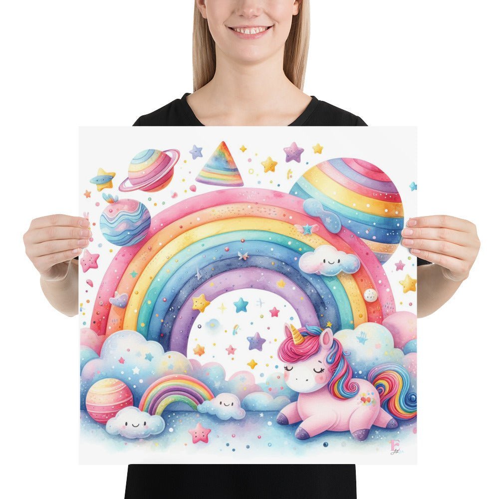 Lamina infantil Unicornio Arcoiris - Nanetes