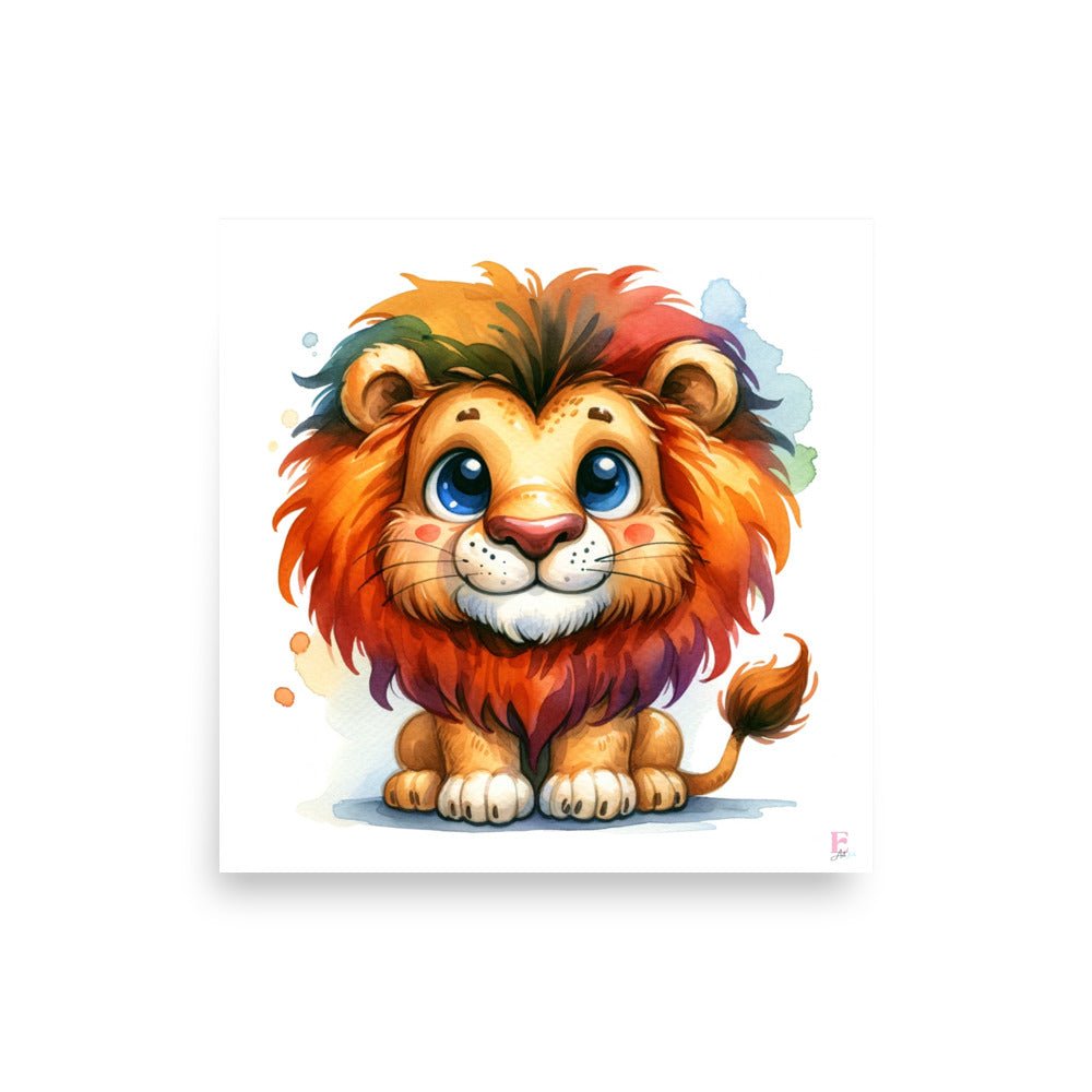 Lamina niños Leon colored - Nanetes