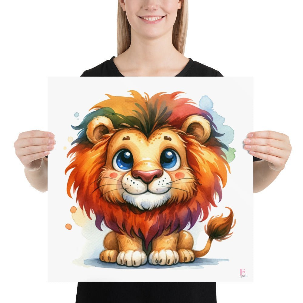 Lamina niños Leon colored - Nanetes