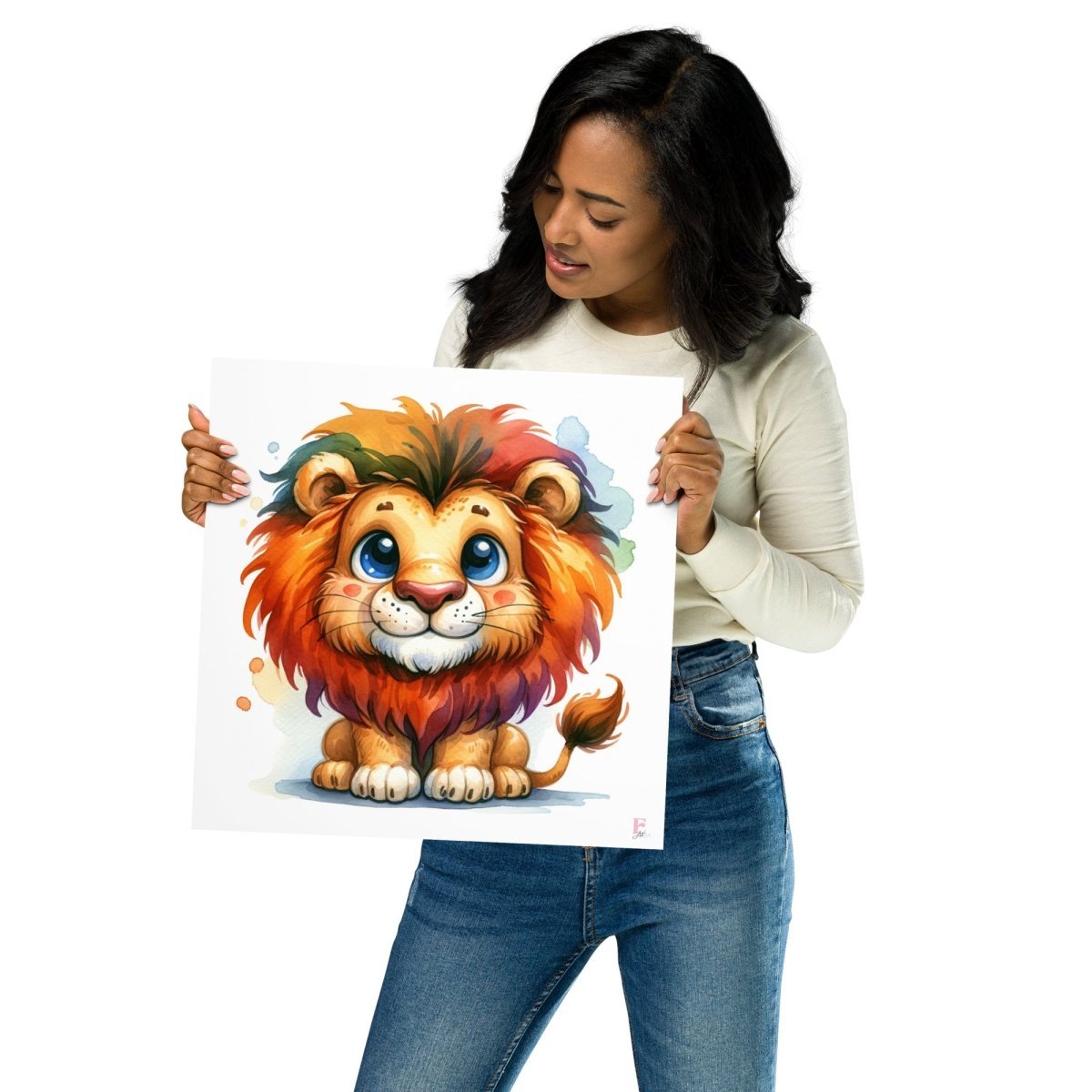 Lamina niños Leon colored - Nanetes