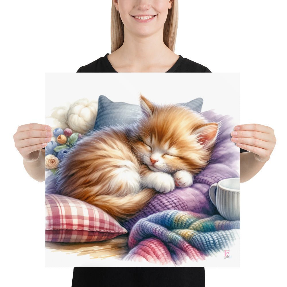 Láminas decoración gatito dormido - Nanetes