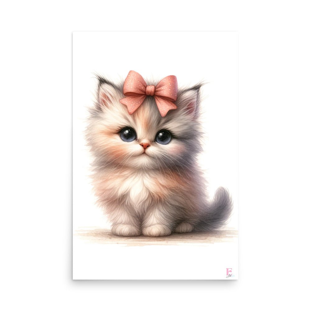 Laminas decorativas Gatita con lazo - Nanetes