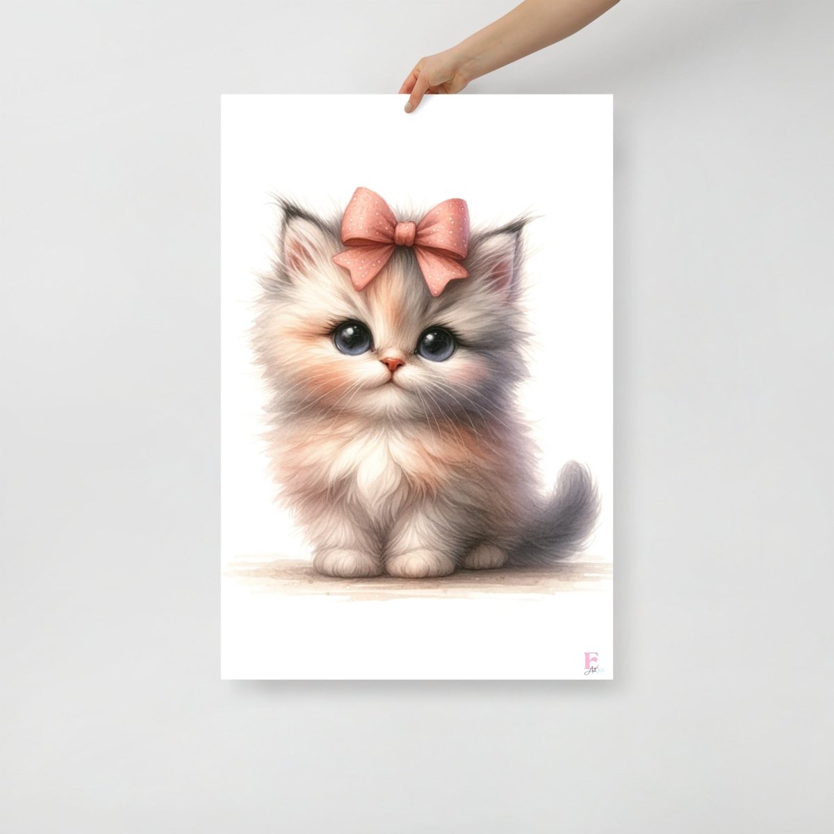 Laminas decorativas Gatita con lazo - Nanetes