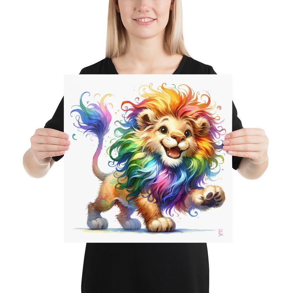 Láminas Infantiles Leon colores - Nanetes