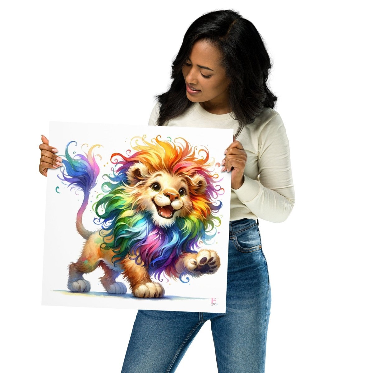 Láminas Infantiles Leon colores - Nanetes