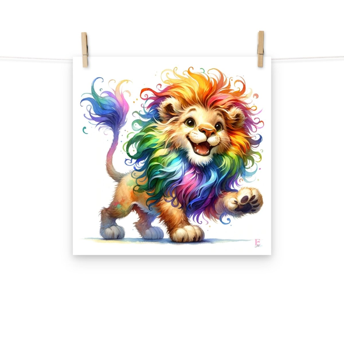 Láminas Infantiles Leon colores - Nanetes