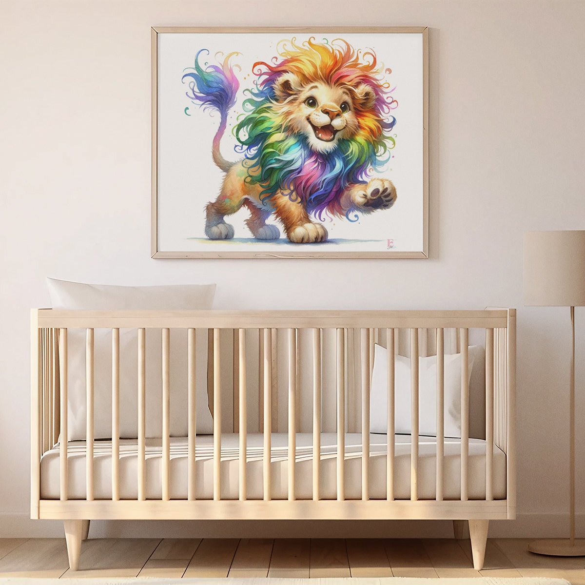 Láminas Infantiles Leon colores - Nanetes