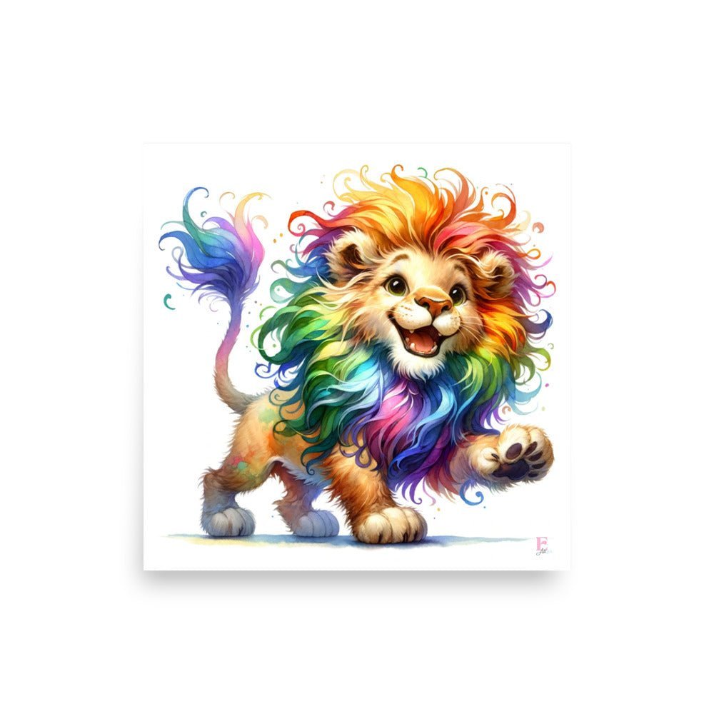 Láminas Infantiles Leon colores - Nanetes