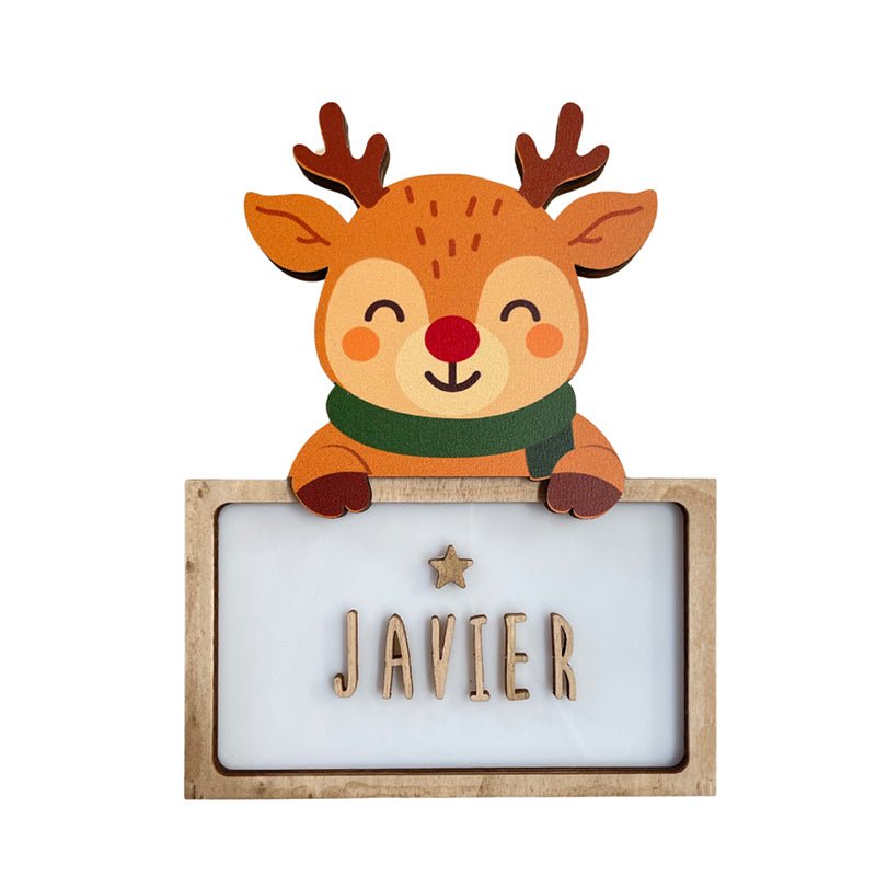 Lampara Infantil Personalizada Navidad Ciervo - Nanetes