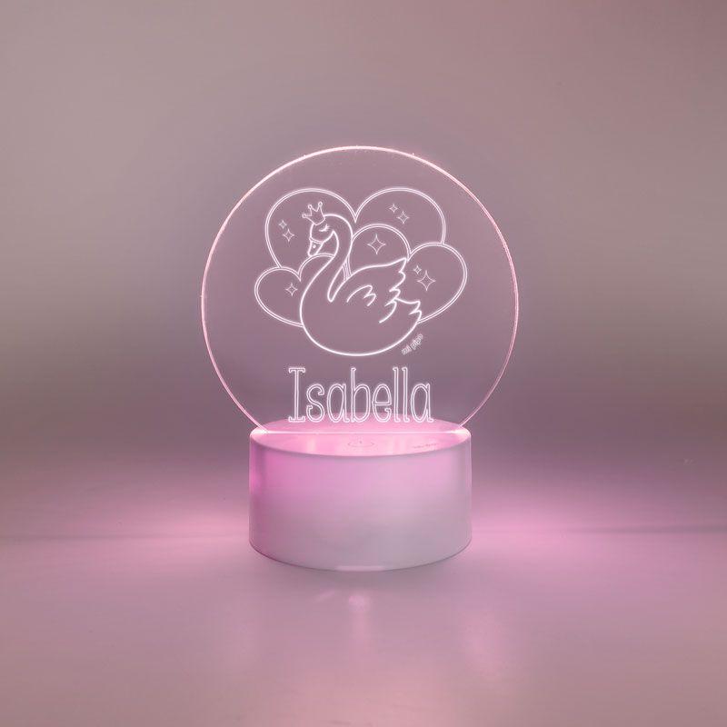 Lampara Personalizada Infantil Cisne - Nanetes #