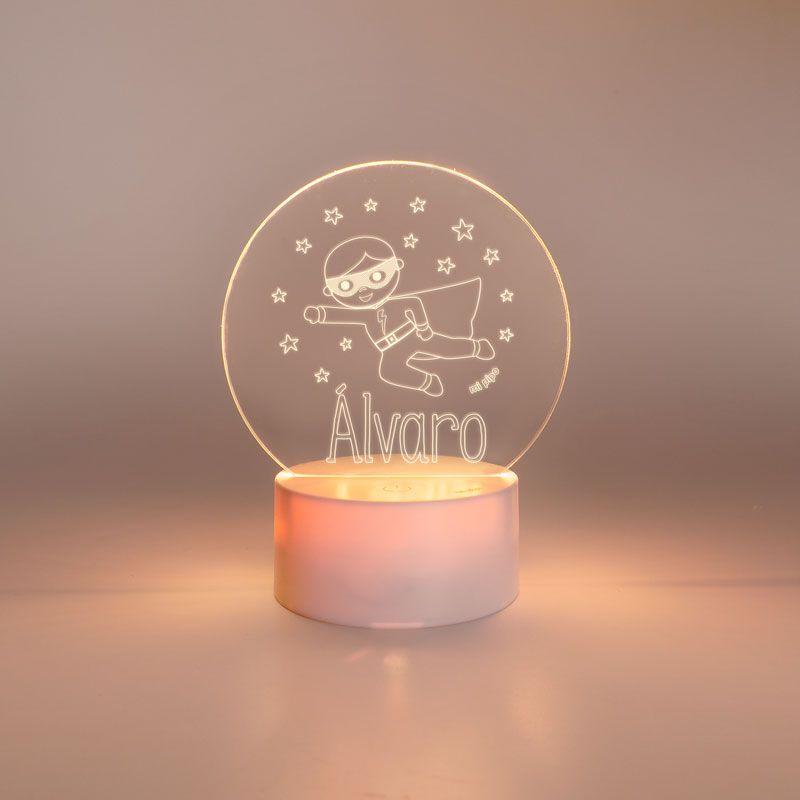 Lampara Personalizada Niños Superhéroe - Nanetes #