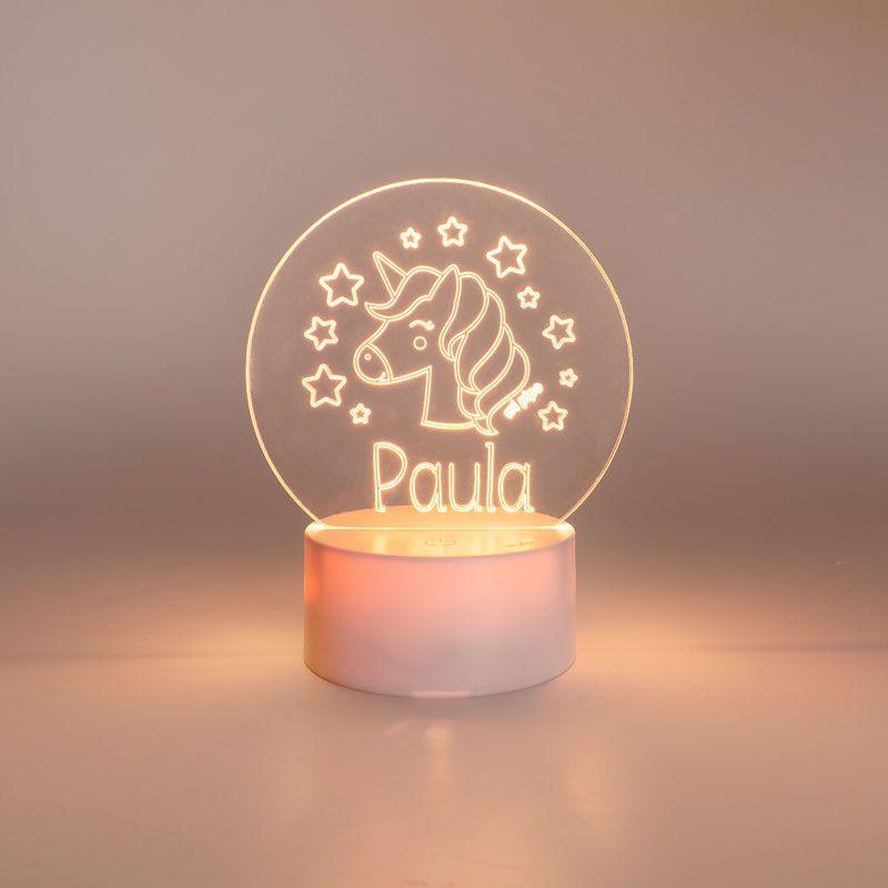 Lampara Personalizada Infantil Unicornio - Nanetes #