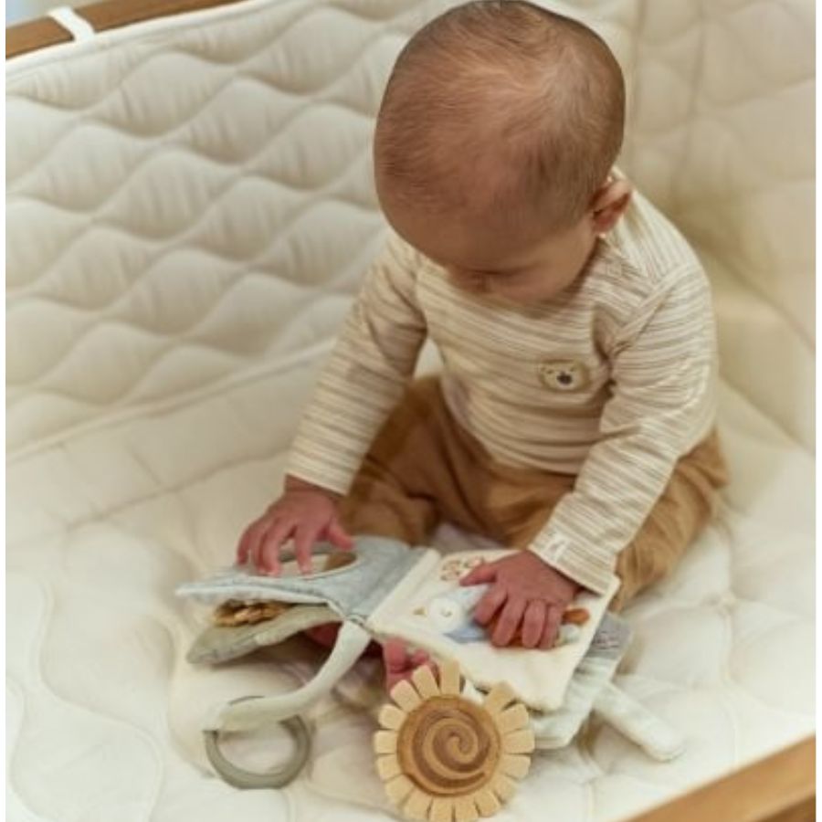 Libro peluche blandito Bebe Safari Little Dutch