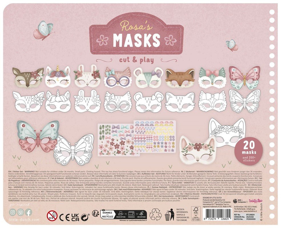 Libro Pinta y Recorta Mascaras Little Duch - Nanetes