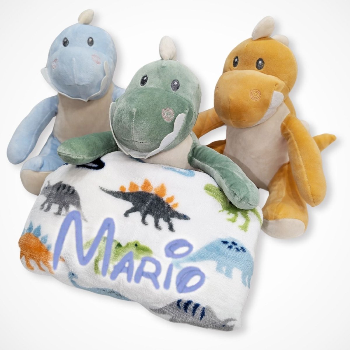 Manta Bebe con Peluche Dinosaurios - Nanetes