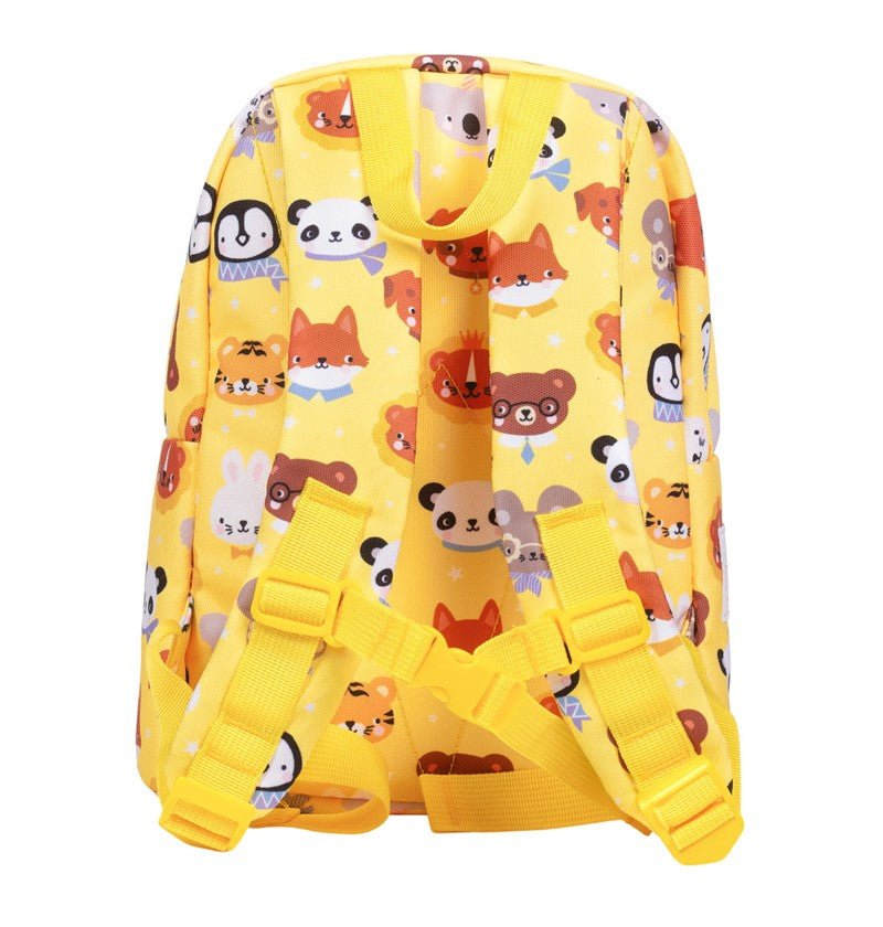 Mochila infantil guardería Animales amarilla - Nanetes