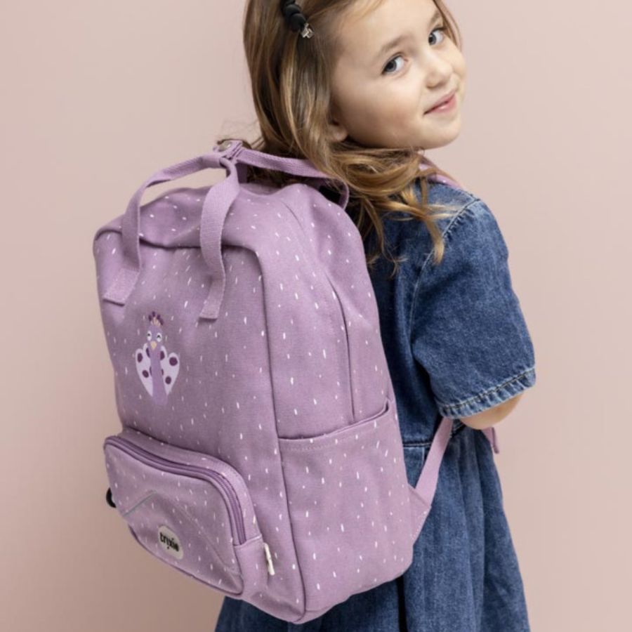 Mochila grande A4 Pavo Real Trixie - Nanetes