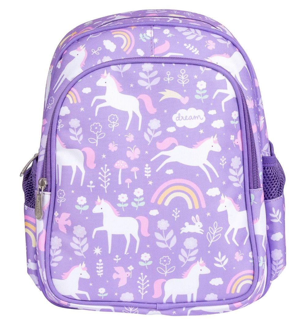 Mochila infantil Unicornios malva - Nanetes