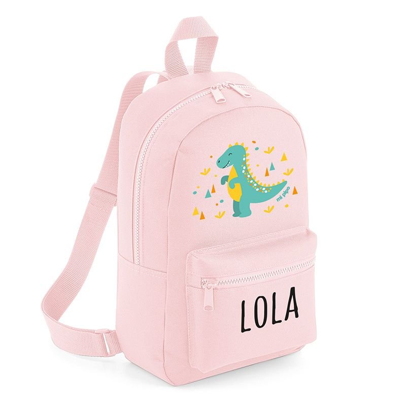 Mochila Junior Infantil Personalizada Dinosaurio - Nanetes