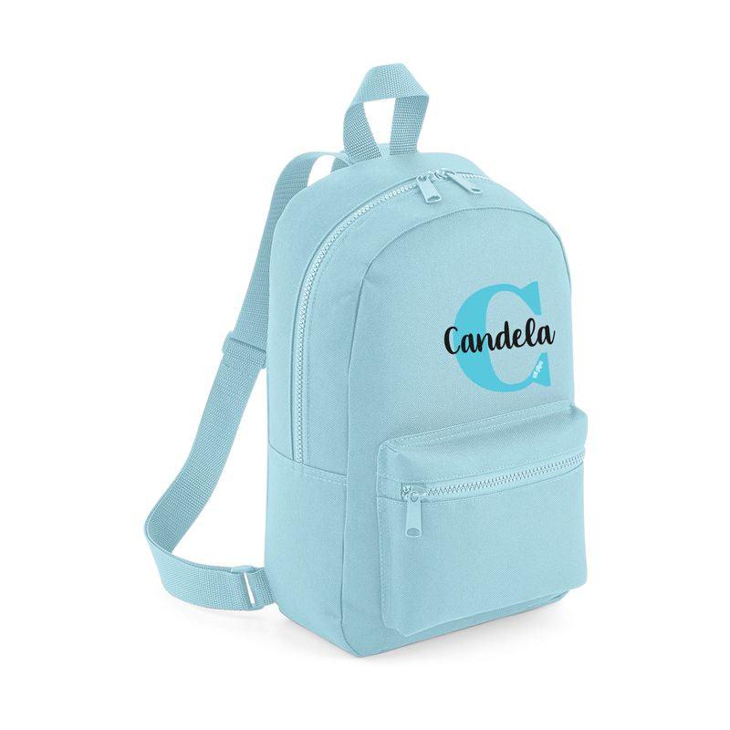 Mochila Infantil Personalizada Inicial Azul - Nanetes #