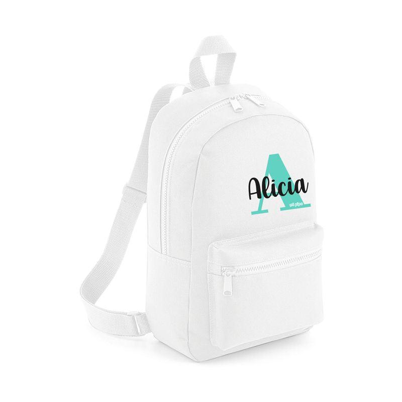 Mochila Infantil Personalizada Inicial Menta - Nanetes #