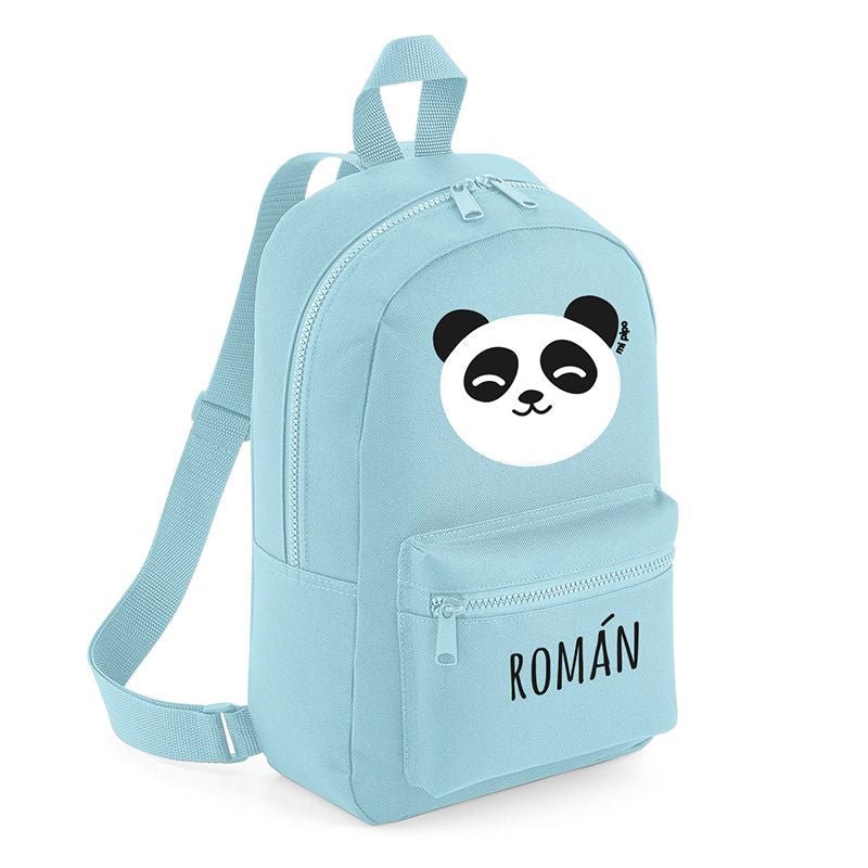 Mochila Junior Infantil Personalizada Loneta Panda - Nanetes