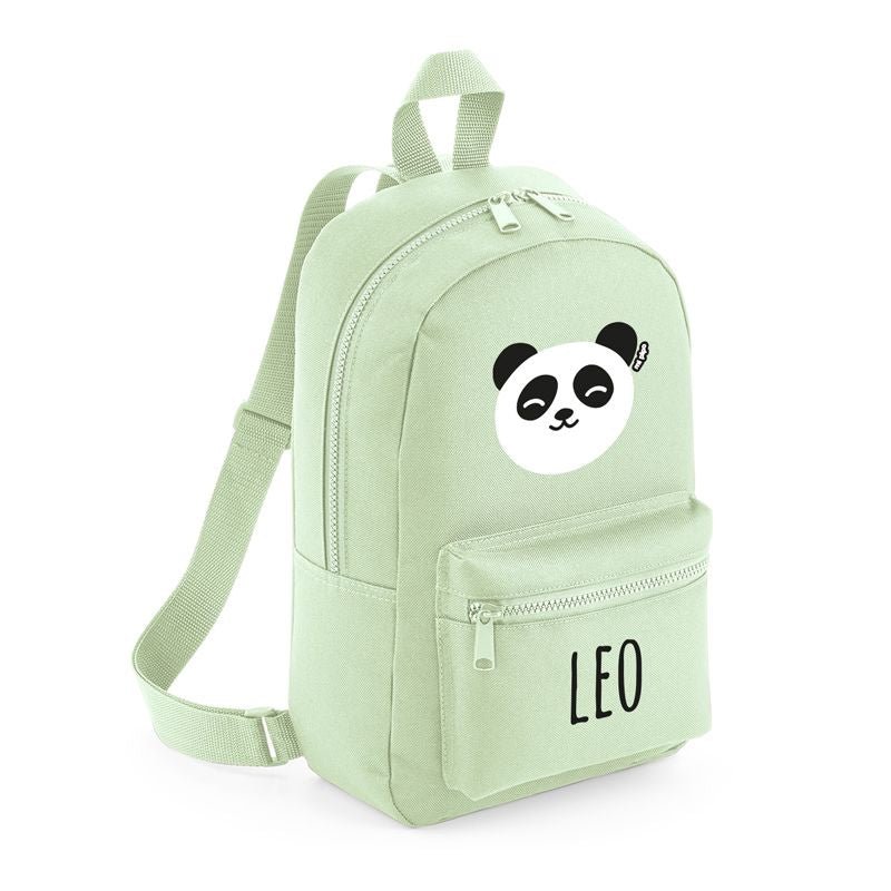 Mochila Junior Infantil Personalizada Loneta Panda - Nanetes