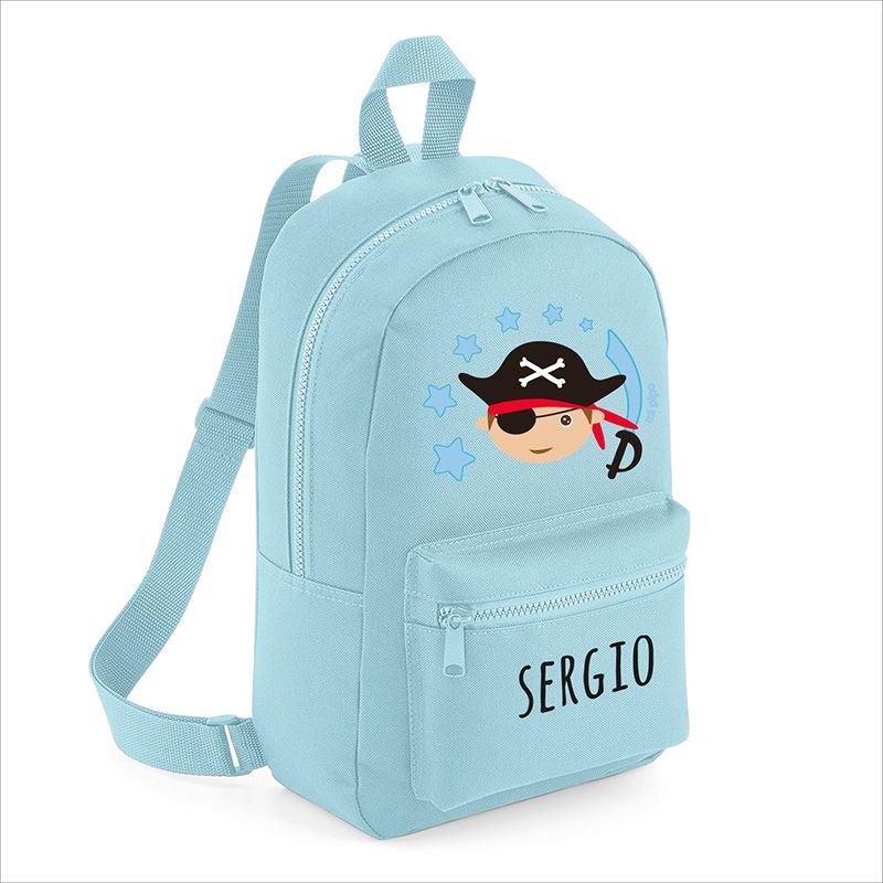 Mochila Junior Infantil Personalizada Loneta Pirata - Nanetes