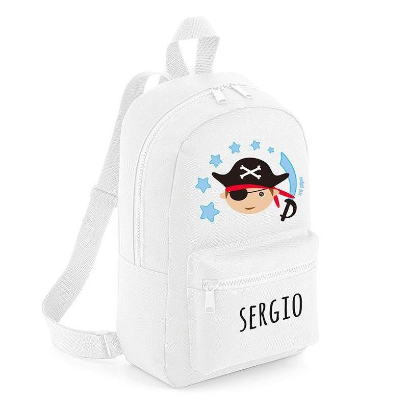 Mochila Junior Infantil Personalizada Loneta Pirata - Nanetes