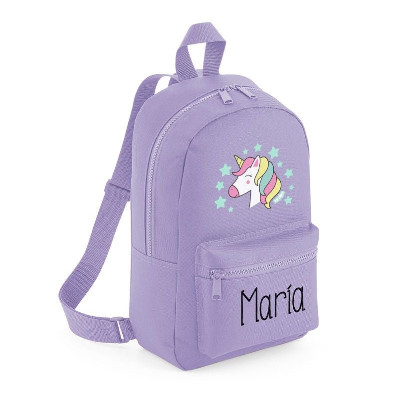 Mochila Junior Infantil Personalizada Loneta Unicornio Mi Pipo - Nanetes