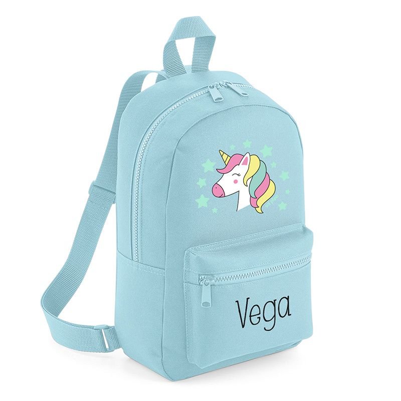 Mochila Junior Infantil Personalizada Loneta Unicornio Mi Pipo - Nanetes