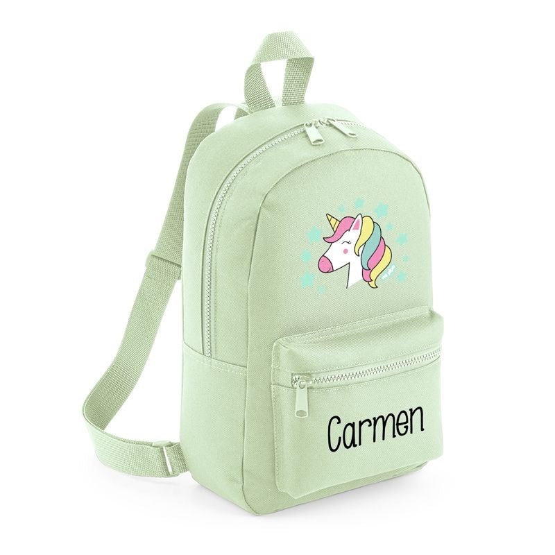 Mochila Junior Infantil Personalizada Loneta Unicornio Mi Pipo - Nanetes