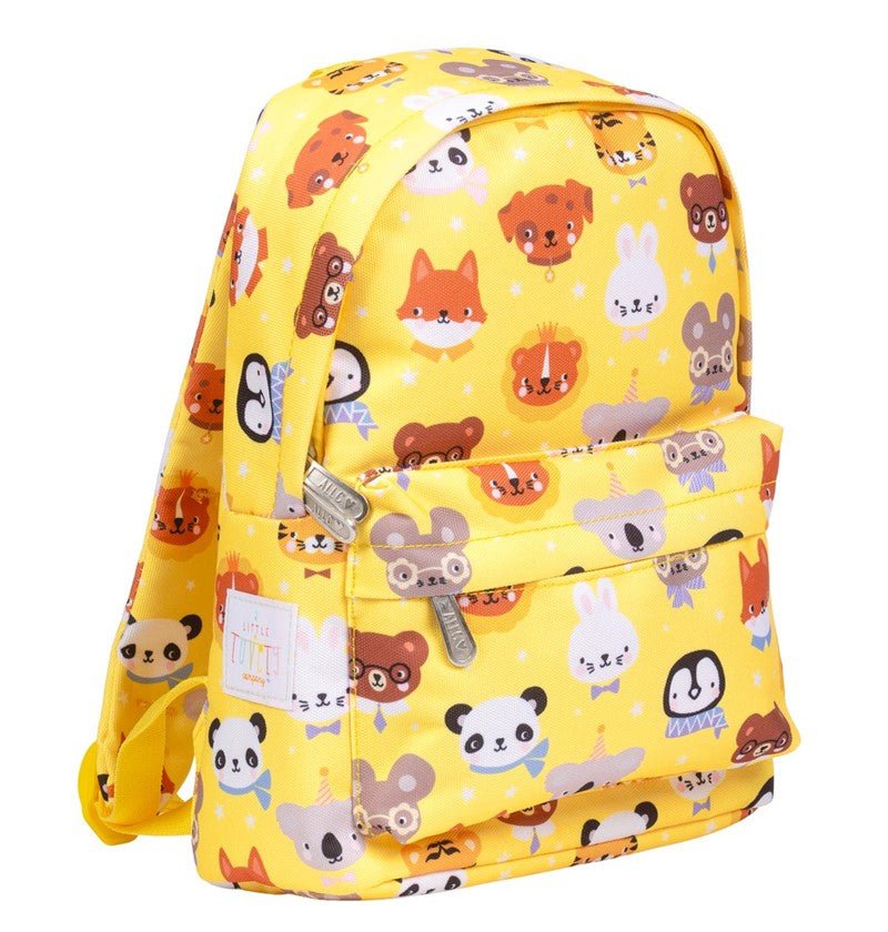 Mochila infantil guardería Animales amarilla - Nanetes