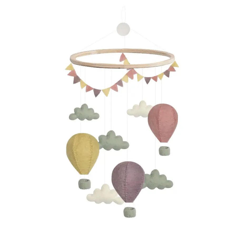 Móvil para cuna artesanal Globos multicolor - Nanetes