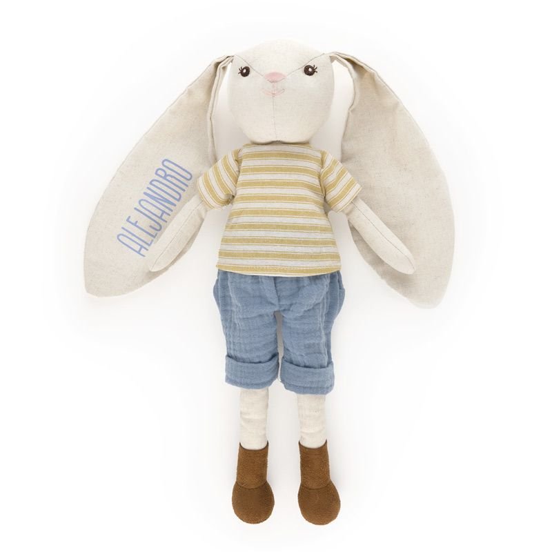 Muñeco trapo personalizado conejito orejas - Nanetes