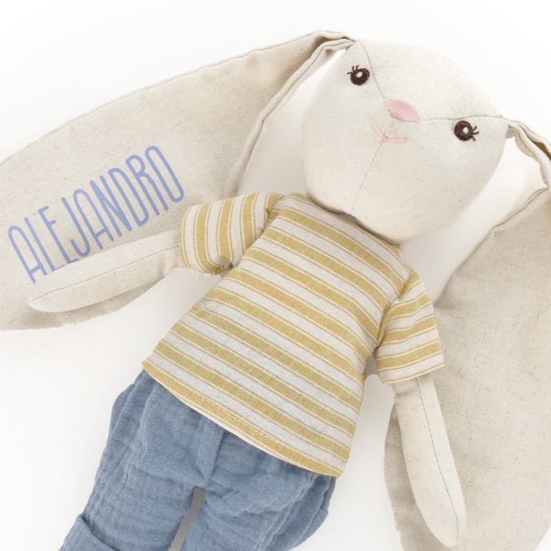 Muñeco trapo personalizado conejito orejas - Nanetes