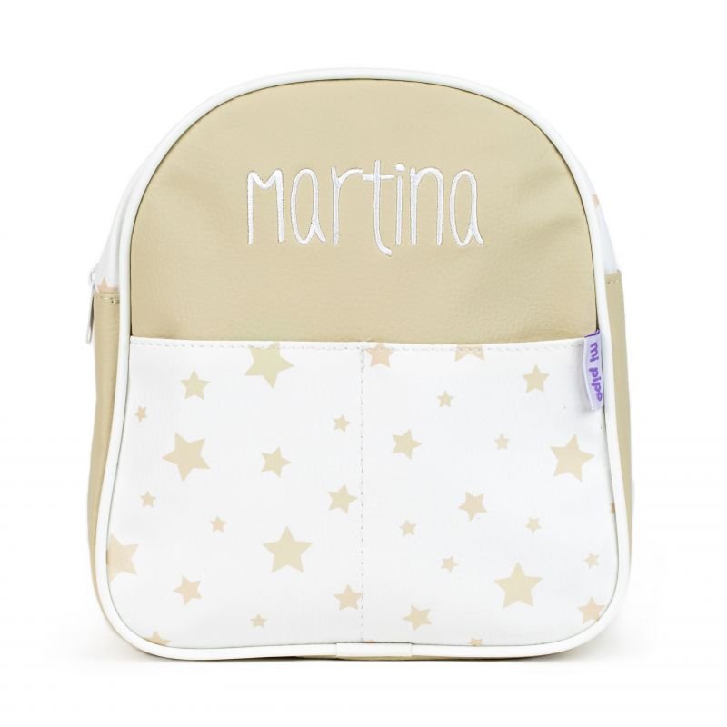 Mochila Personalizada Infantil estrellas beige - Nanetes