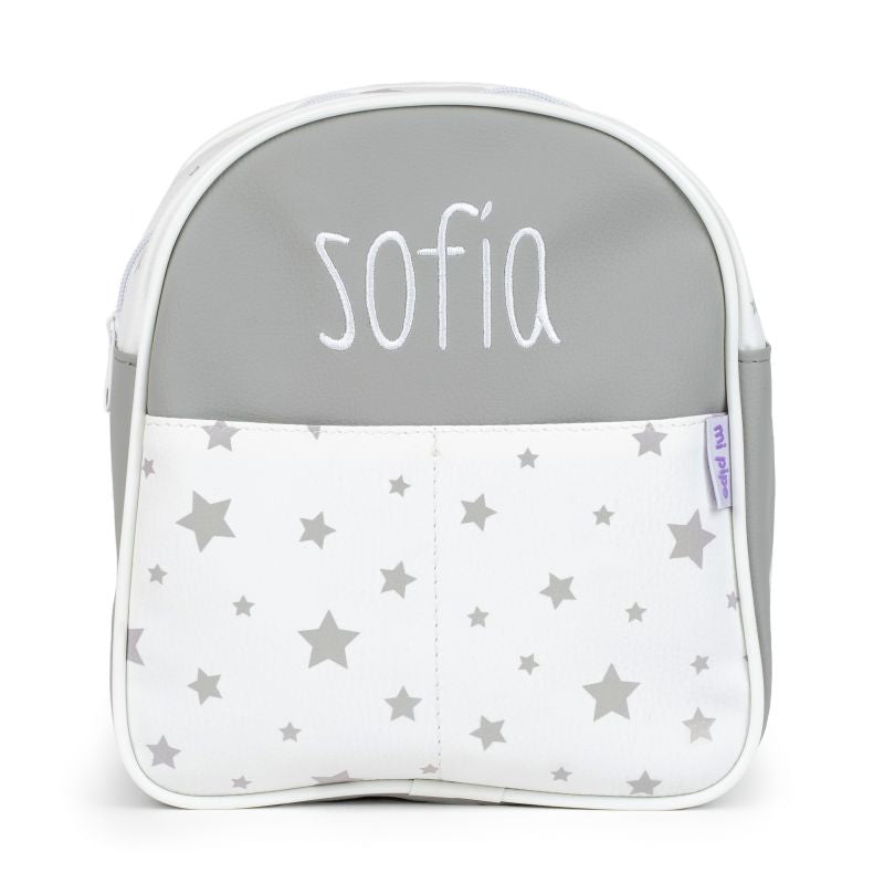 Mochila Personalizada Infantil estrellas gris - Nanetes
