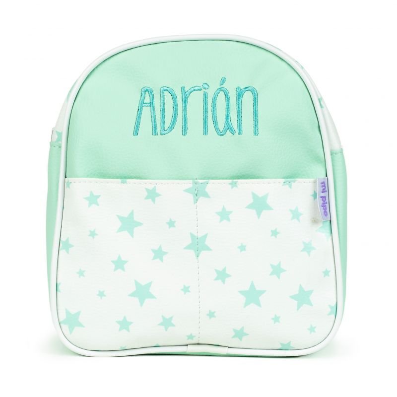 Mochila Personalizada Infantil estrellas menta - Nanetes