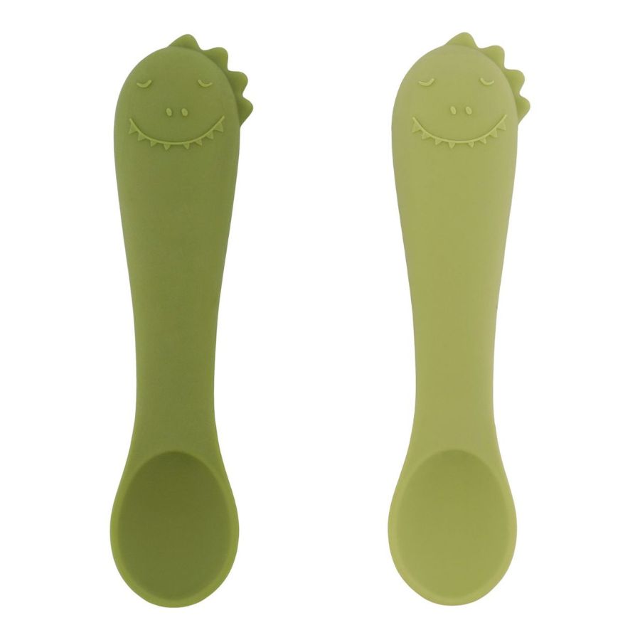 Cucharas silicona Bebé Dino Trixie