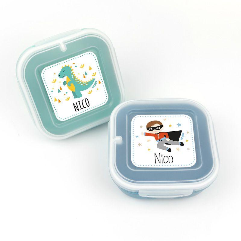 Pack x2 fiambreras Dino-Súper héroe - Nanetes #