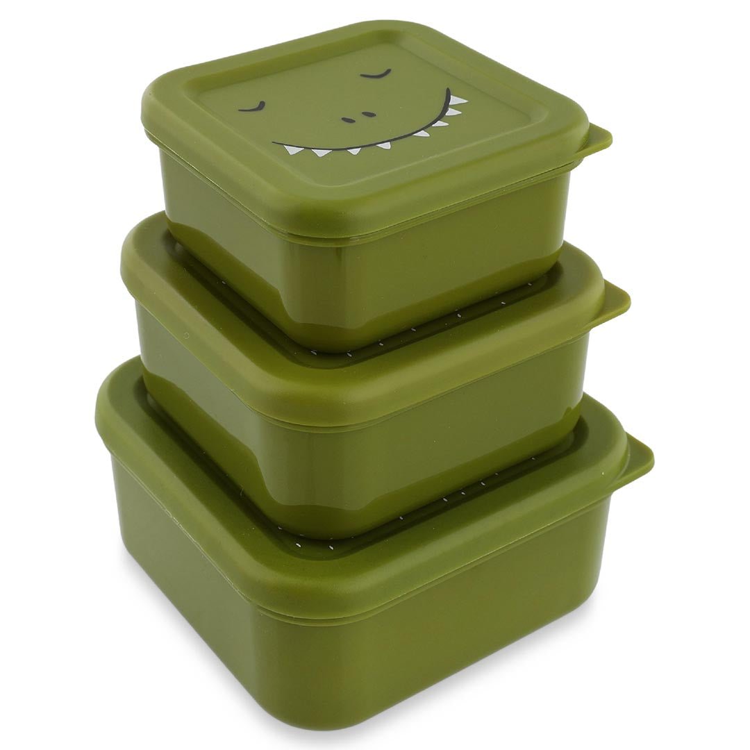 Set x3 fiambreras infantiles Dino Trixie - Nanetes